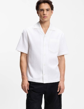 Camisa casual Hugo de algodón manga corta para hombre
