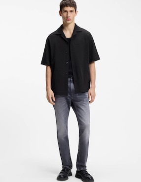 Camisa casual Hugo de algodón manga corta para hombre