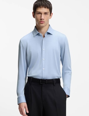 Camisa casual Hugo de algodón manga larga para hombre