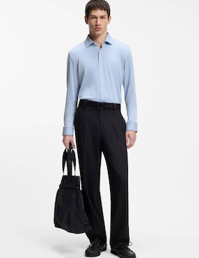 Camisa casual Hugo de algodón manga larga para hombre