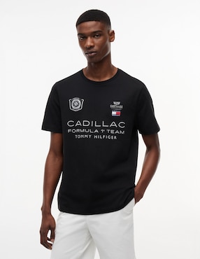 Playera Tommy Hilfiger Cadillac F1 Modern Speed cuello redondo para hombre