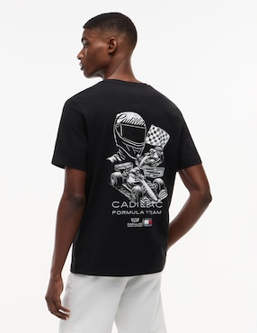 Playera Tommy Hilfiger Cadillac F1 Modern Speed cuello redondo para hombre