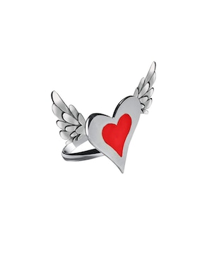 Anillo de corazón Enrique Garcia P 925 de plata esmaltado