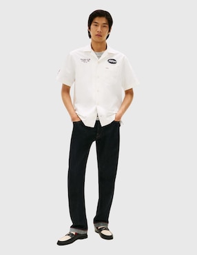 Camisa casual Tommy Hilfiger de algodón manga corta para hombre