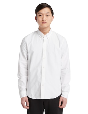 Camisa casual Timberland de algodón manga larga para hombre