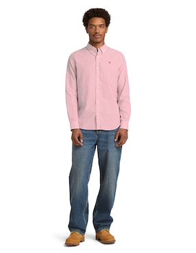 Camisa casual Timberland de algodón manga larga para hombre