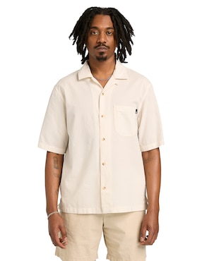 Camisa casual Timberland de algodón manga corta para hombre