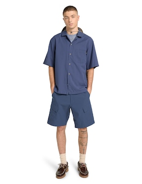 Camisa casual Timberland de algodón manga corta para hombre