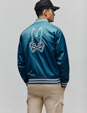 Chamarra bomber Psycho Bunny con bolsillos para hombre