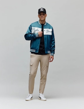 Chamarra bomber Psycho Bunny con bolsillos para hombre