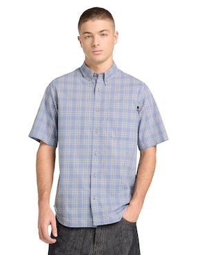 Camisa casual Timberland de algodón manga corta para hombre