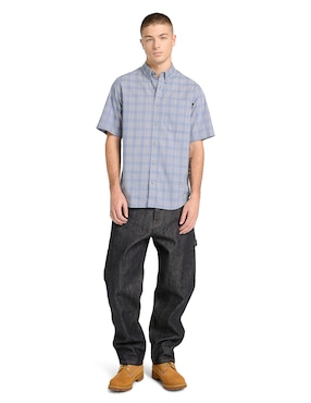 Camisa casual Timberland de algodón manga corta para hombre