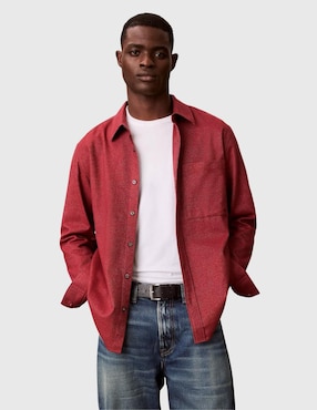 Sobrecamisa business casual Calvin Klein manga larga para hombre