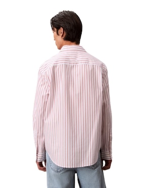 Camisa casual Calvin Klein de algodón manga larga para hombre