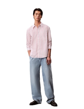 Camisa casual Calvin Klein de algodón manga larga para hombre
