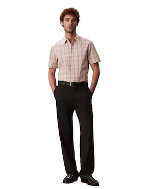 Camisa casual Calvin Klein de algodón manga corta para hombre