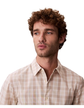 Camisa casual Calvin Klein de algodón manga corta para hombre