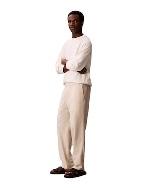 Pantalón recto Calvin Klein de lino para hombre