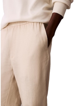 Pantalón recto Calvin Klein de lino para hombre