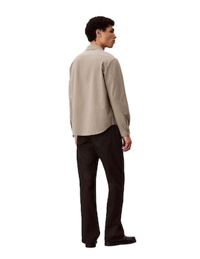 Camisa casual Calvin Klein de algodón manga larga para hombre