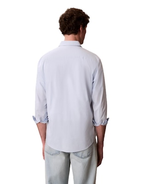 Camisa casual Calvin Klein de algodón manga larga para hombre
