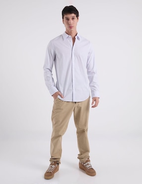 Camisa casual Calvin Klein manga larga para hombre