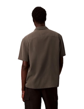 Camisa casual Calvin Klein de modal manga corta para hombre