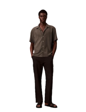 Camisa casual Calvin Klein de modal manga corta para hombre