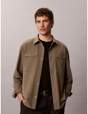 Sobrecamisa casual Calvin Klein manga larga para hombre