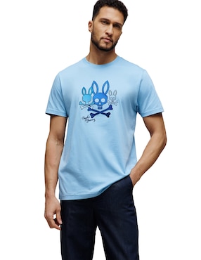 Playera Psycho Bunny cuello redondo para hombre