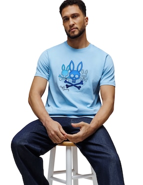 Playera Psycho Bunny cuello redondo para hombre