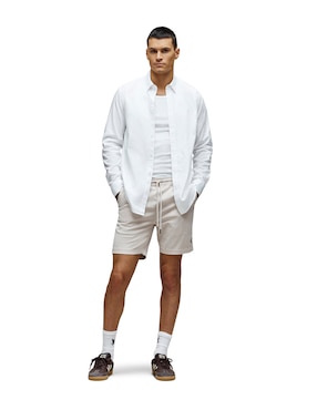 Camisa casual Psycho Bunny de algodón manga larga para hombre