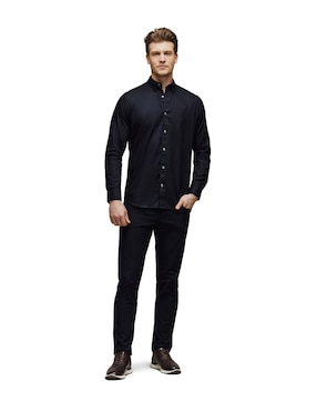 Camisa casual Psycho Bunny de algodón manga larga para hombre