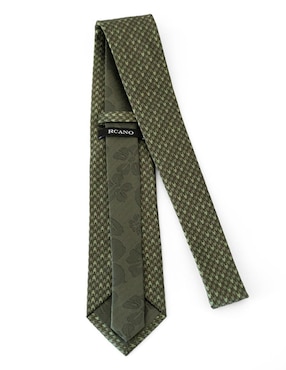 Corbata Rcano regular de seda estampado pata de gallo para hombre