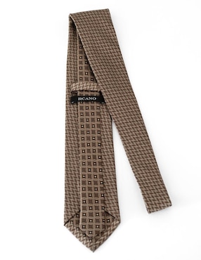 Corbata Rcano regular de seda estampado geométrico para hombre