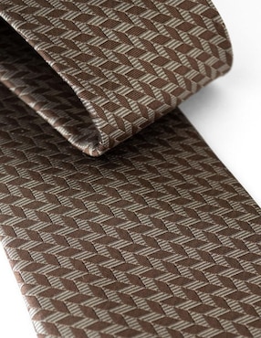 Corbata Rcano regular de seda estampado geométrico para hombre