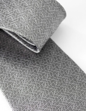 Corbata Rcano regular de seda estampado geométrico para hombre