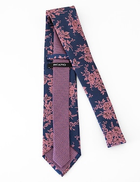 Corbata Rcano regular de seda estampado floral para hombre