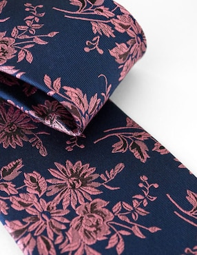 Corbata Rcano regular de seda estampado floral para hombre