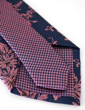 Corbata Rcano regular de seda estampado floral para hombre