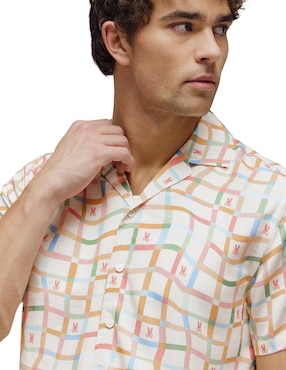 Camisa casual Psycho Bunny de lyocell manga corta para hombre