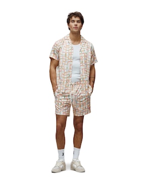 Camisa casual Psycho Bunny de lyocell manga corta para hombre