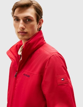 Chamarra harrington Tommy Hilfiger impermeable cuello desmontable para hombre