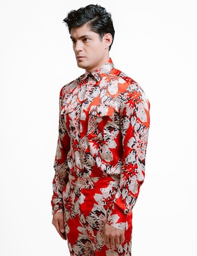Camisa casual Rcano manga larga para hombre