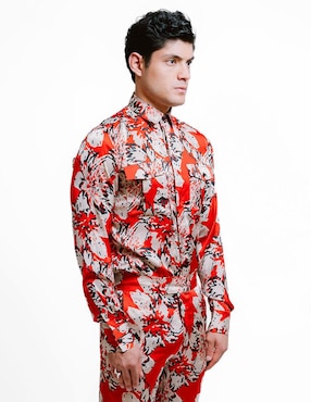 Camisa casual Rcano manga larga para hombre