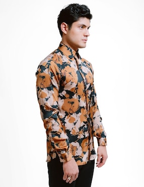 Camisa casual Rcano manga larga para hombre