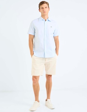 Camisa casual Lacoste de algodón manga corta para hombre