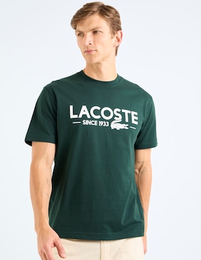 Playera Lacoste cuello redondo para hombre