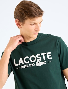 Playera Lacoste cuello redondo para hombre
