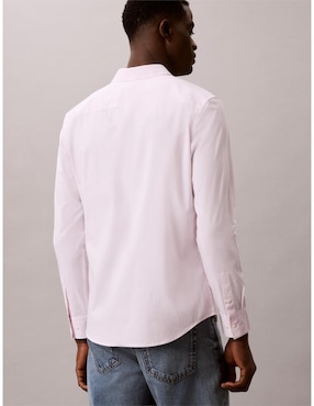 Camisa casual Calvin Klein de algodón manga larga para hombre